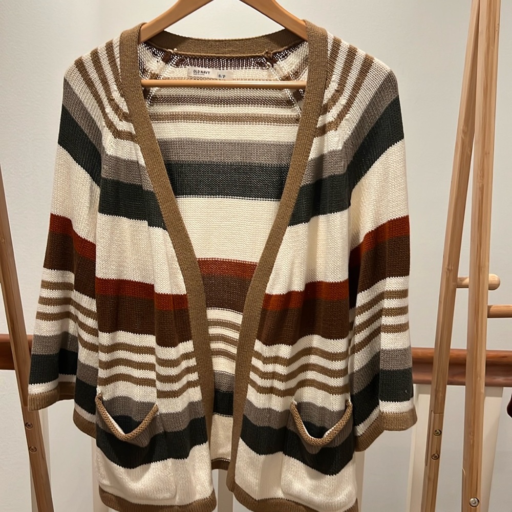 Old Navy boho striped knit cardigan size small